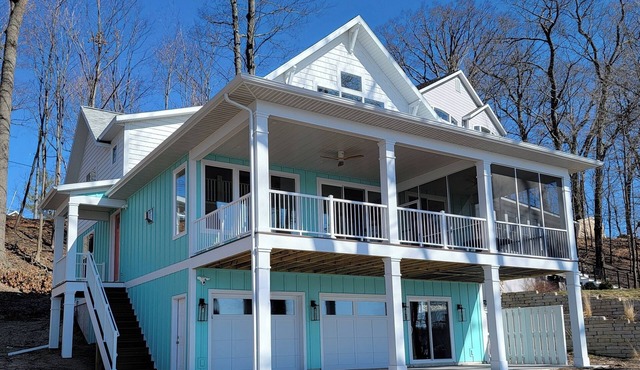 NEW-for you! Ultimate beach house vacation! On White Lake w/stunning views.6 BR!