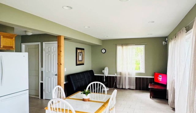 Perfect 2-bedroom cottage in adorable Fremont on a private lake stocked.