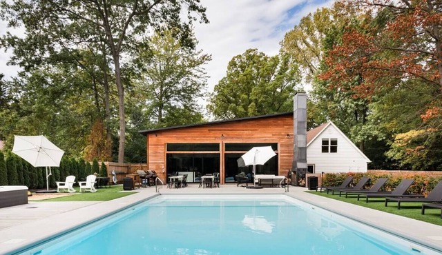 Sprawling Luxury Rental w/ Chef's Kitchen, Pool & 2 Hot Tubs - Walk to Beach