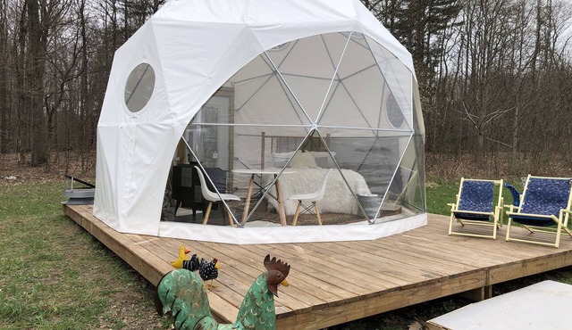 The Country Dome Home is a comfortable and romantic experience.