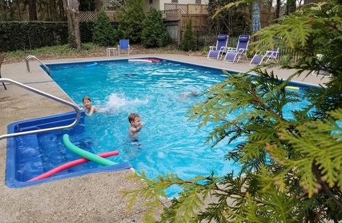 Holland Cabin | Ventura Pines Log Cabin, Heated Pool, beach Nearby, Bikes.