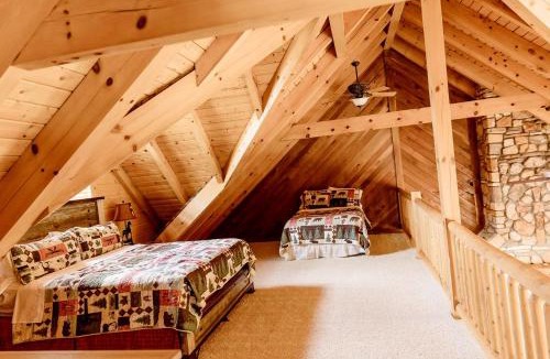 Mays House | Luxurious Cabin Retreat with Heated Pool and Scenic Creek Views in Wayne Township, IN
